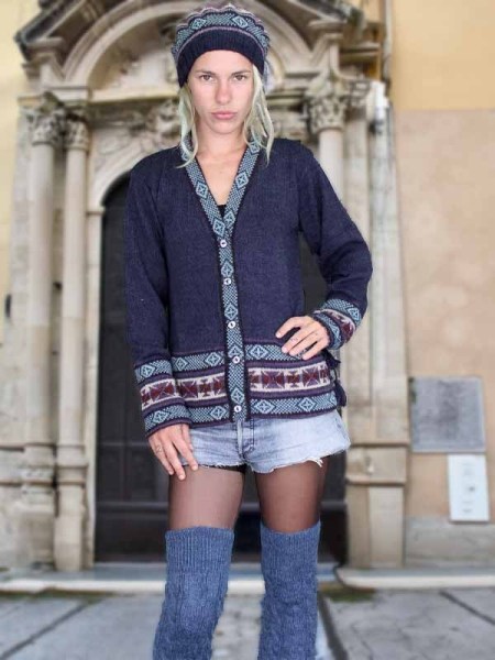 Maglione cardigan donna stile boho