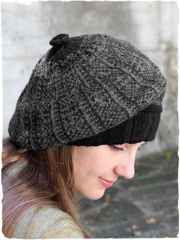 Cappello donna basco invernale morbido marrone grigio